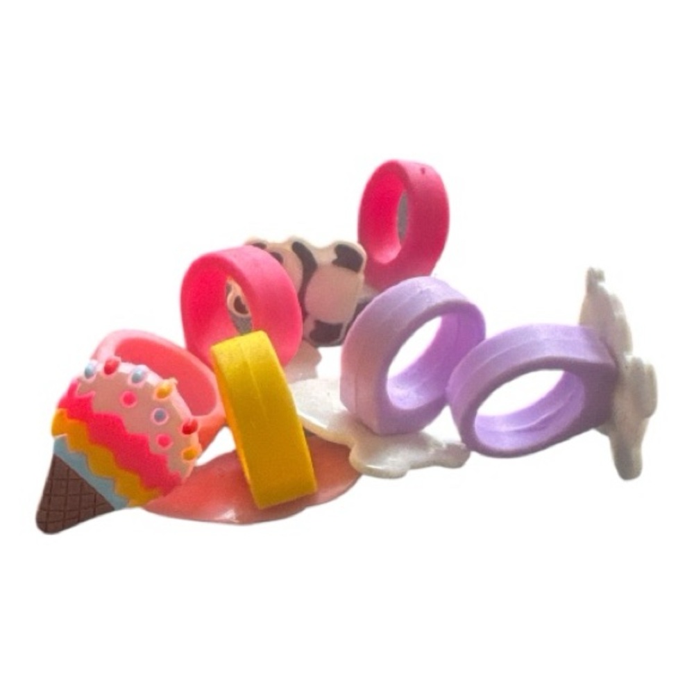 Colorful Kids Toy Rings Set